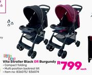 Special Little One Vito Stroller Black Or Burgundy Each m.guzzle .za