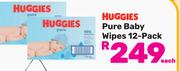 Huggies Pure Baby Wipes 12 Pack-Each