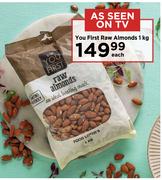 You First Raw Almonds-1Kg Each