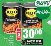 Koo Baked Beans in Tomato Sauce-For 2 x 400g