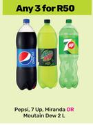 Pepsi, 7Up, Miranda Or Moutain Dew-For Any 3 x 2Ltr 