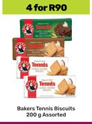 Bakers Tennis Biscuits Assorted-For 4 X 200g