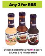Steers Salad Dressing Or Steers Sauces Assorted-For Any 2 x 375ml