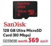 Sandisk 128GB Ultra Micro SD Card (80 Mbps)
