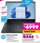 HP 15.6" (39cm) Celeron Laptop