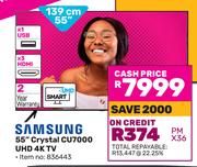 Samsung 55"(139cm) Crystal CU7000 UHD 4K TV