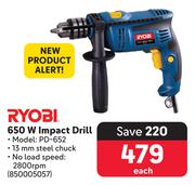 Ryobi 650W Impact Drill PD-652