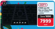 Defy 900mm 5G Gas On Glass Hob DHG931