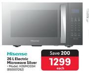 Hisense 26L Electric Microwave Silver H26MOS5H