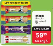 Bakers Biscuits (All Variants)-For Any 5 x 125g