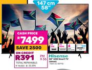 Hisense 147cm (58") UHD Smart TV 58A6K