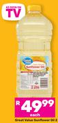 Great Value Sunflower Oil-2L