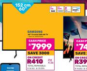 Samsung 152cm (60") Crystal UHD 4K TV
