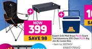 Expert Grill Midi Braai Plus Ozark Trail Adventure 200 Chair Plus Big Jim 8L Cooler Box