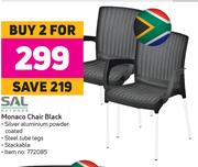 Sal Outdoor Monaco Chair Black-For 2
