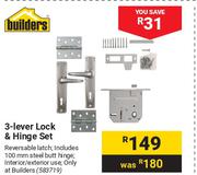 Builders 3-Lever Lock & Hinge Set 583719