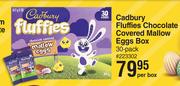 Cadbury Fluffies Chocolate Covered Mallow Eggs Box 30 Pack-Per Pack