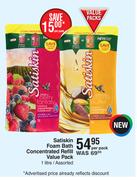 Satiskin Foam Bath Concentrated Refill Value Pack Assorted-1L Per Pack