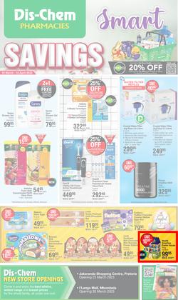 Dis-Chem : Smart Savings (16 March - 10 April 2023), page 1
