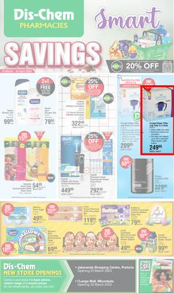 Dis-Chem : Smart Savings (16 March - 10 April 2023), page 1