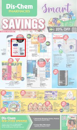 Dis-Chem : Smart Savings (16 March - 10 April 2023), page 1