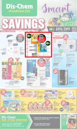 Dis-Chem : Smart Savings (16 March - 10 April 2023), page 1