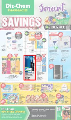 Dis-Chem : Smart Savings (16 March - 10 April 2023), page 1