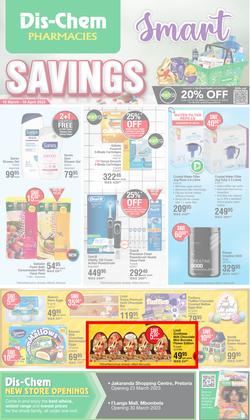 Dis-Chem : Smart Savings (16 March - 10 April 2023), page 1