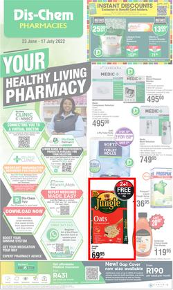 Dis-Chem : Your Healthy Living Pharmacy (23 June - 17 July 2022), page 1
