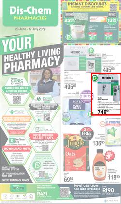 Dis-Chem : Your Healthy Living Pharmacy (23 June - 17 July 2022), page 1