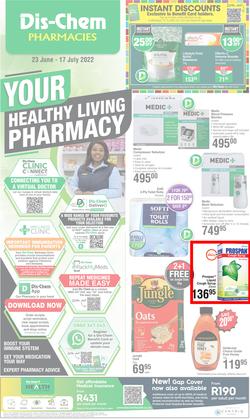 Dis-Chem : Your Healthy Living Pharmacy (23 June - 17 July 2022), page 1