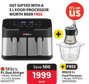 Milex 9L Dual Air Fryer MDA003