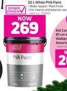 Simple Choice White PVA paint-20Ltr