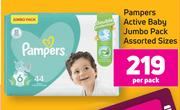 Pampers Active Baby Jumbo Pack-Per Pack