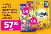 Sunlight Auto Or Hand Washing Powder 2-In-1 2Kg Bag Assorted-Each