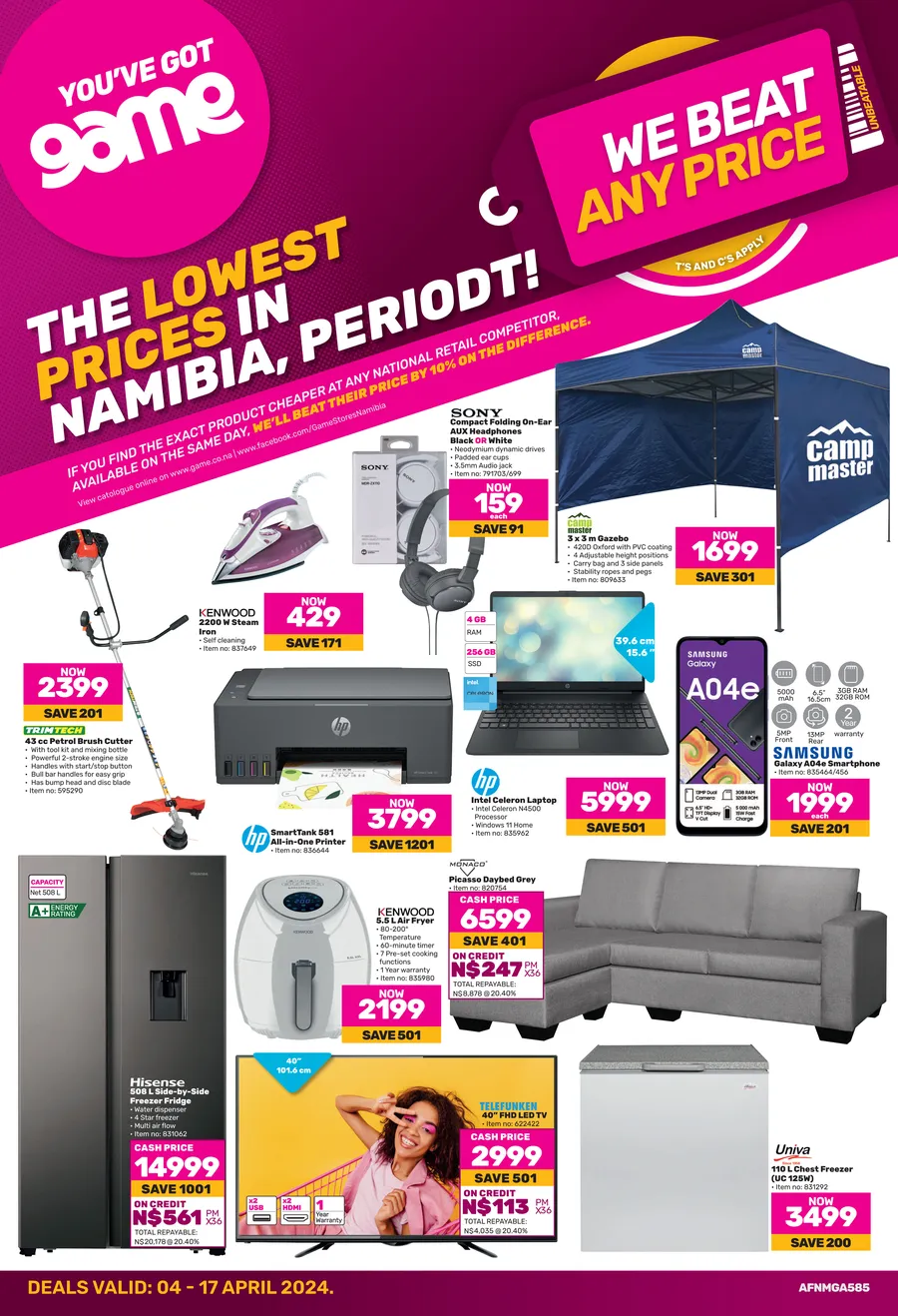 Game Namibia : We Beat Any Price (04 April - 17 April 2024) — m.guzzle ...