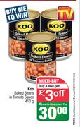 Koo Baked Beans In Tomato Sauce-For 3 x 410g