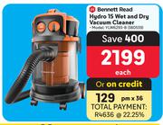 Bennett Read Hydro 15 Wet & Dry Vacuum Cleaner YLW6293-B