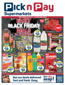 Pick n Pay Western Cape : Early Black Friday Specials (15 November - 17 November 2024)