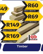 Timber 38mm x 114mm x 6m
