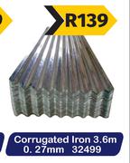 Corrugated Iron 3.6m 0.27mm 32499