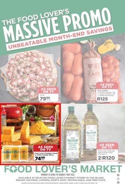 Food Lover's Market Gauteng, Limpopo, North West, Mpumalanga & Free State : Unbeatable Month-End Savings (25 April - 01 May 2022), page 1