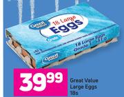 Great Value Large Eggs-18s