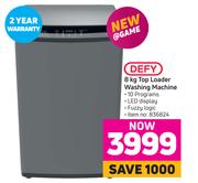 Defy 8Kg Top Loader Washing Machine