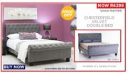 Chesterfield Velvet Double Bed