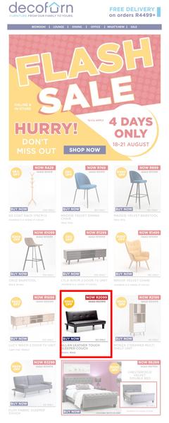 Decofurn : Flash Sale (18 August - 21 August 2022), page 1