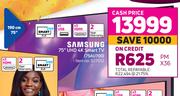 Samsung 75" (190cm) UHD 4K Smart TV 75AU700