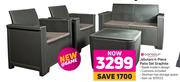 Contour Jabulani 4 Piece Patio Set (Graphite)