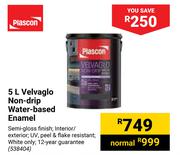 Plascon Velvaglo Non-Drip Water-Based Enamel-5Ltr