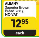 Albany Superior Brown Bread -700g Each